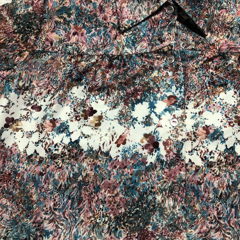 Vintage 1970’s LIND-CLARE Oversized Floral Blouse - Picture 6 of 8